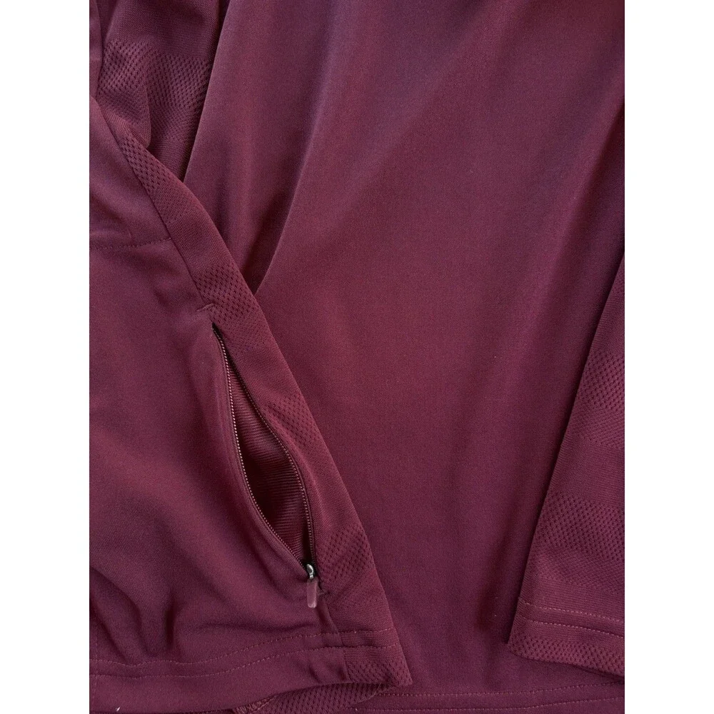 Adidas Climacool Men’s Large Maroon 1/4 Quarter Zip Long Sleeve Training Top